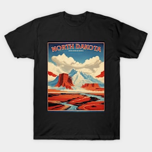 North Dakota United States of America Tourism Vintage Poster T-Shirt